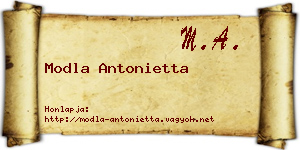 Modla Antonietta névjegykártya